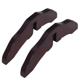 2 pies de soporte de madera de pino para cerca de mascotas marrón 30,5 x 9 x 1,9 cm