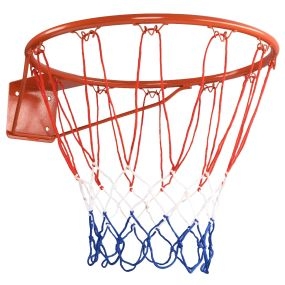 Canasta de baloncesto con estructura de acero y red de nylon para interior y exterior rojo naranja