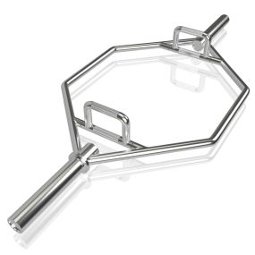 Barra Hexagonal Plegable con Mangos Estriados Capacidad de Carga de 363 kg Resorte de Seguridad Dispositivo para Encogimiento Plata