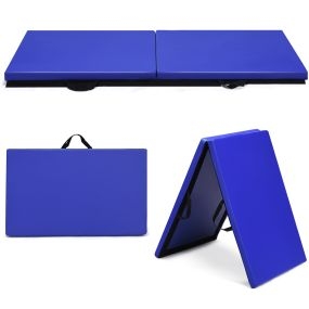Colchoneta de gimnasia plegable para yoga y entrenamiento 180 x 60 x 5 cm azul