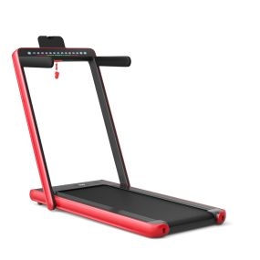 Cinta de correr plegable 2 en 1 para oficina y casa 12 km/h con control remoto y doble pantalla LED roja