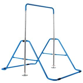 Barra de entrenamiento de gimnasia plegable ajustable azul