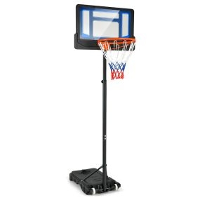 Aro de baloncesto infantil ajustable 132-250 cm resistente a la intemperie azul y negro