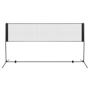Red de bádminton portátil ajustable en altura con postes, bolsa de transporte y 2 volantes, 310 cm, negro