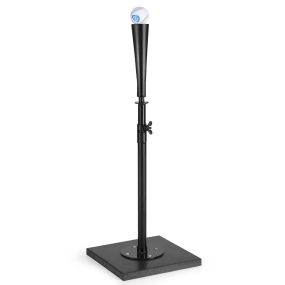 Tee de bateo de béisbol y softball ajustable en altura 63,5 a 91,5 cm con base negra