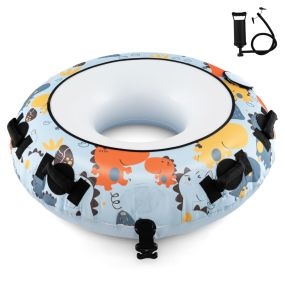 Tubo de nieve inflable 132 cm con cubierta de poliéster azul para niños y adultos carga 100 kg