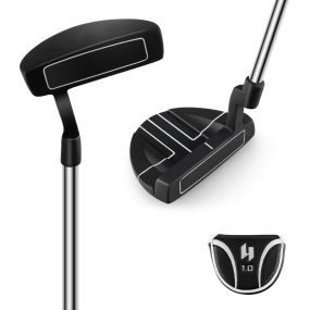 Putter de golf de 89 cm estilo mazo con líneas de alineación para diestros