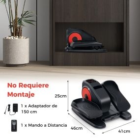 Máquina elíptica bajo escritorio eléctrica para pedales sentados silenciosa portátil con control remoto roja