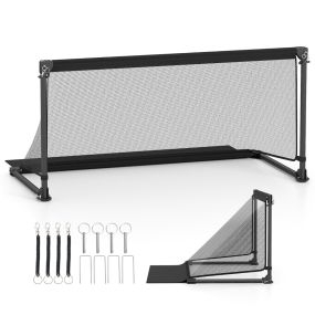 Portería de fútbol infantil portátil de metal plegable con estacas 120 x 57 x 60 cm