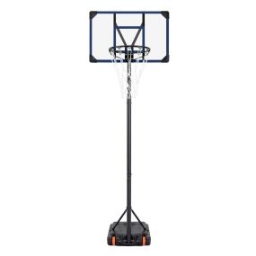 Canasta de baloncesto infantil ajustable 206-273,5 cm con base rellenable y ruedas negro
