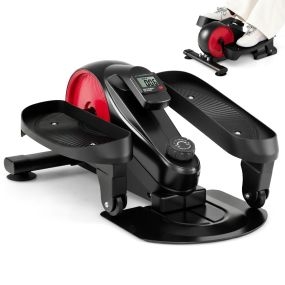 Ejercitador elíptico bajo escritorio con resistencia magnética ajustable y monitor LCD compacto