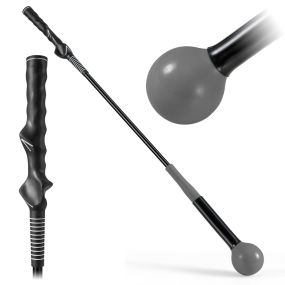 Palo de práctica de golf con cabeza pesada para ritmo flexibilidad y equilibrio negro