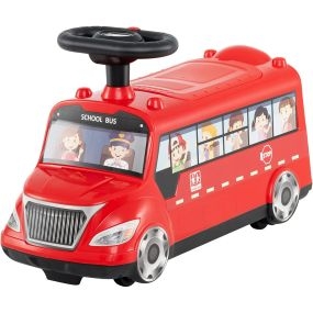 Coche de empuje para niños 19-36 meses con música, almacenamiento, ruedas universales y bloqueo antivuelco rojo