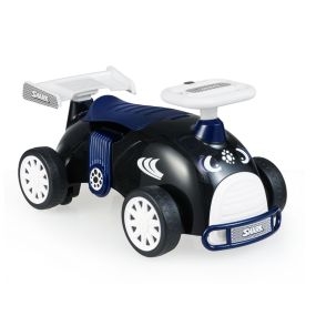 Coche deslizante infantil tiburón con música, almacenamiento bajo asiento y ruedas universales para niños 19-36 meses