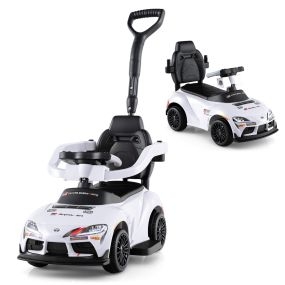 Coche correpasillos 3 en 1 para bebés con sonido y música, blanco, carga 20 kg