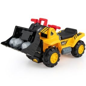 Juguete excavadora para niños 3+ años con cubo ajustable, sonidos, claxon y almacenamiento