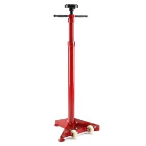 Soporte elevador rojo de metal ajustable 7 niveles con ruedas, 750 kg, 46 x 36 x 97,5-191,5 cm