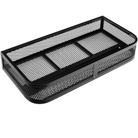 Cesta de Carga Delantera para ATV con Marco de Metal de Malla Cesta de Almacenamiento de Accesorios para UTV 92 x 44 x 16,5 cm Negro