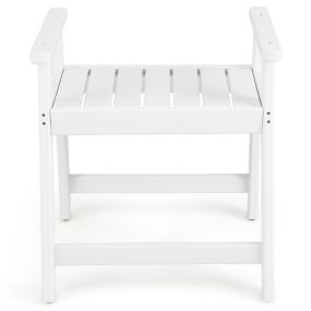 Banco de ducha con brazos impermeable para baño 58 x 52 x 61,5 cm blanco