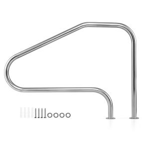 Pasamanos de acero inoxidable para piscina 130x94 cm carga 180 kg montaje fácil