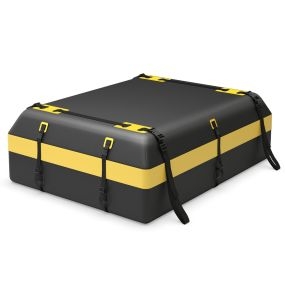 Cofre de Techo para Coche 600L Bolsa de Carga para Techo de Coche Impermeable Bolsa de Portaequipajes para Vehículos con 10 Correas Amarillo