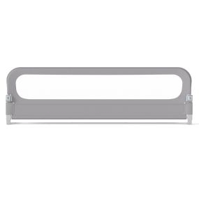 Barandilla plegable para cama infantil ajustable 198 cm con funda extraíble gris