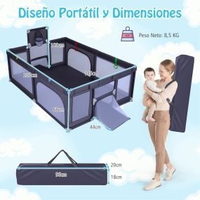 Conjunto de Parque Infantil con Canasta de Baloncesto y Set de Escalada de 5 Piezas Piscina de Pelotas 50 Bolas Gris Oscuro