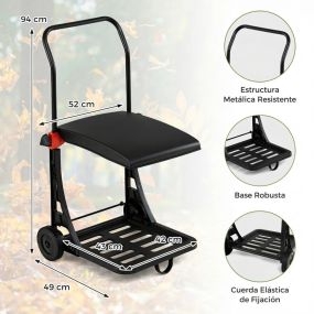 Conjunto de Carro para Bolsas de Basura con Ruedas y Valla de Privacidad de 2 Paneles Altura Ajustable y Estacas de 30 cm