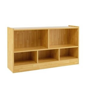 Librería para Niños y Organizador Juguetes Mueble de 5 Cubos para Juguetes Muñecas Libros Estante de Madera con 5 Compartimientos Marrón