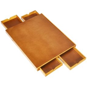 Mesa de Madera para Rompecabezas 1000-1500 Piezas con Superficie Lisa y 4 Cajones 80 x 65 x 7 cm