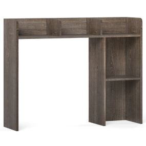 Estantería de Escritorio de Madera para Encimera con 4 Estantes y Compartimento Abierto Organizador de Escritorio 94 x 25 x 74 cm Gris
