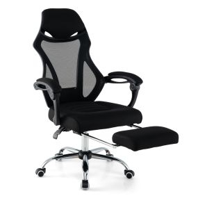Silla giratoria ergonómica para oficina con respaldo ajustable 70 x 68 x 109,5-116,5 cm negro