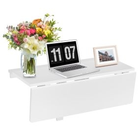 Mesa de Pared Plegable 80x60cm Escritorio Mesa de Ordenador Comedor de Madera Portátil