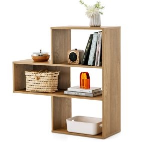 Librería Estantería Librería Abierta de 3 Estantes Estantería Libros Salón Dormitorio Estudio Oficina 84 x 29,5 x 83,5 cm Natural