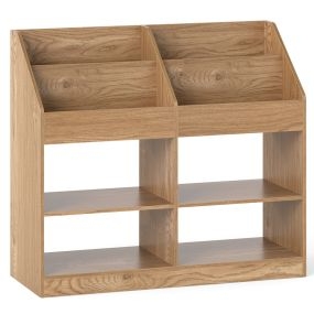 Librería infantil organizador de juguetes con 4 compartimentos abiertos y kits antivuelco natural