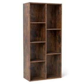 Estantería de 7 Cubos Independiente con 2 Kits Antivuelco Organizador Vertical u Horizontal para Hogar Oficina o Sala de Estar Café
