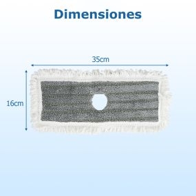 6 paquetes de almohadillas de mopa reutilizables rectangulares para barrido seco y húmedo, lavables