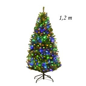 1,2m Árbol de Navidad Artificial con Soporte LED Cadena de Luces 2 Tipos Decoración para Navidad Hogar Fiesta