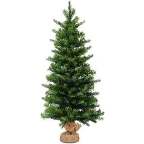 90 cm Árbol de Navidad Artificial con 50 Luces LED y Temporizador 363 Ramas Base Estable Decoraciones