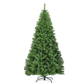 Árbol de Navidad 1,8 m con 1000 ramas, bisagras y base de metal resistente para casa, oficina, tiendas y hoteles