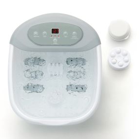 Masajeador de pies para baño con piedra y perlas removibles 33 x 39 x 18 cm gris
