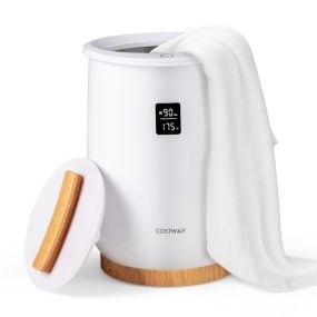 Cubo calentador de toallas 20L blanco con pantalla LED, control 1 botón y apagado automático