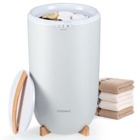Cubo calentador de toallas para baño 20 L gris con temporizador 15/30/45/60 min y apagado automático