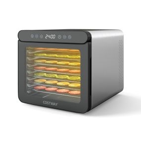 Deshidratador de alimentos con temperatura ajustable 30℃-75℃ y 7 bandejas de acero inoxidable para carne y frutas