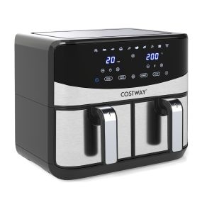 Freidora de aire doble cesta 8L con cocción sincronizada pantalla táctil 2100W apta para lavavajillas