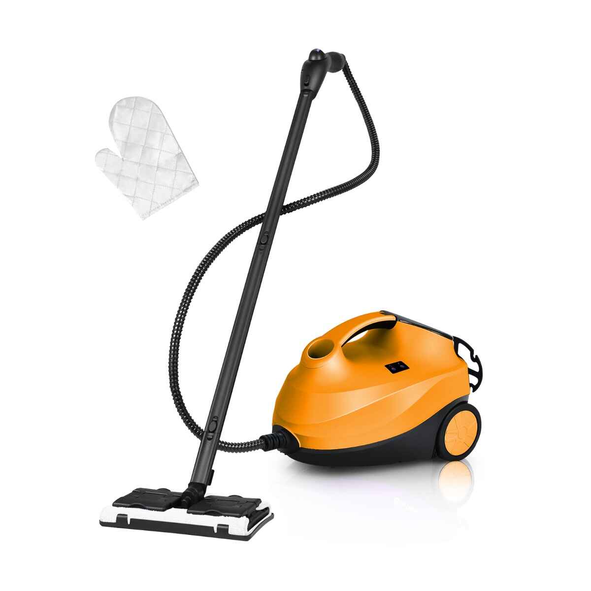 Limpiadora a vapor 2000 W 1,5 L 4 bar con cierre de seguridad y apagado automático púrpura naranja