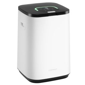 Cubo calentador de toallas 23 L con luz, temporizador 24 h, apagado automático, bloqueo niños y 4 ganchos, blanco