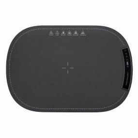 Placa Calentadora de Alimentos Plegable de Silicona con Pantalla Digital 7 Niveles Térmicos Bloqueo Infantil 59 x 40 x 1,7 cm Gris