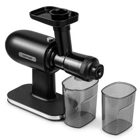 Extractor de zumos horizontal 160W marcha adelante y atrás fácil de limpiar negro 37 x 13 x 32,5 cm
