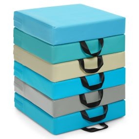 Cojines cuadrados impermeables para niños con empuñadura ergonómica azul Morandi